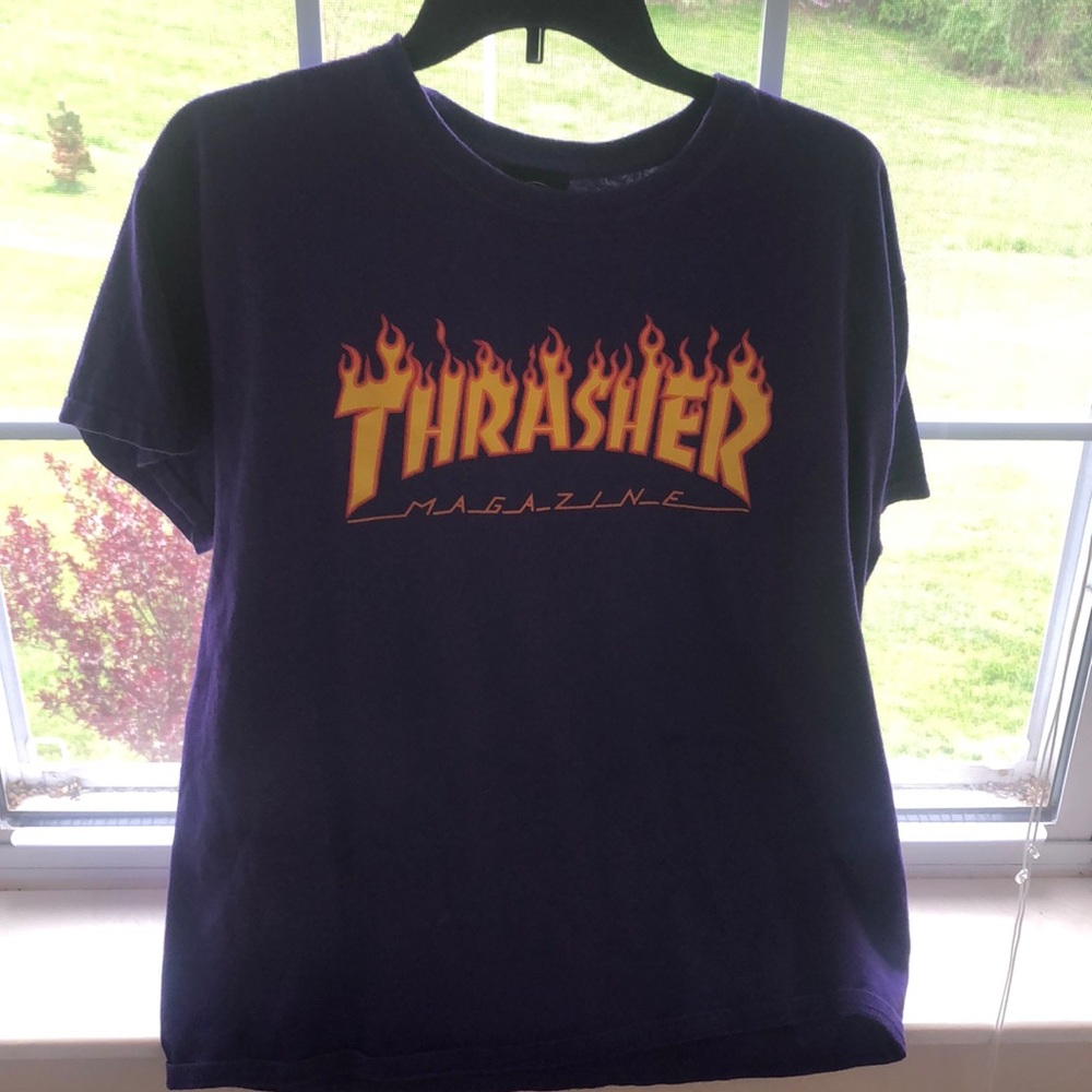 Purple thrasher shirt